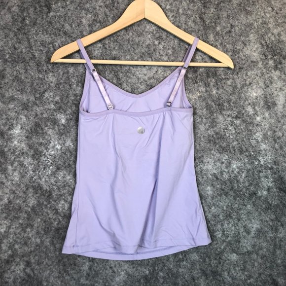 Arete Tank Top Size S Womens Blue Ruched Slim Fit Active Workout Fitted Solid - Picture 7 of 8